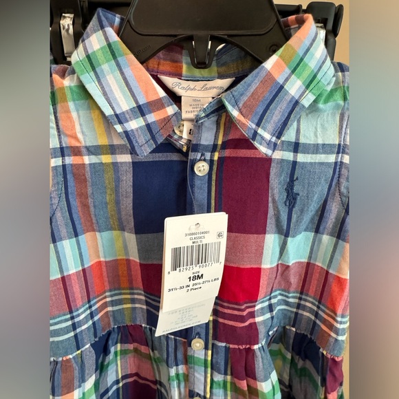 Polo RL sleeveless fit-and-flare tiered dress with matching bloomers. - Picture 5 of 8